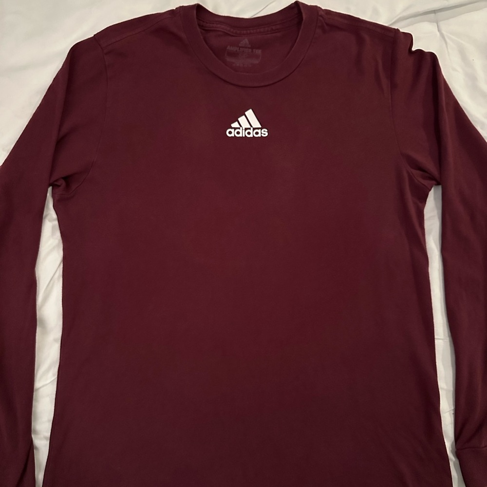 Adidas long sleeve, size small (fits like an XS), burgundy